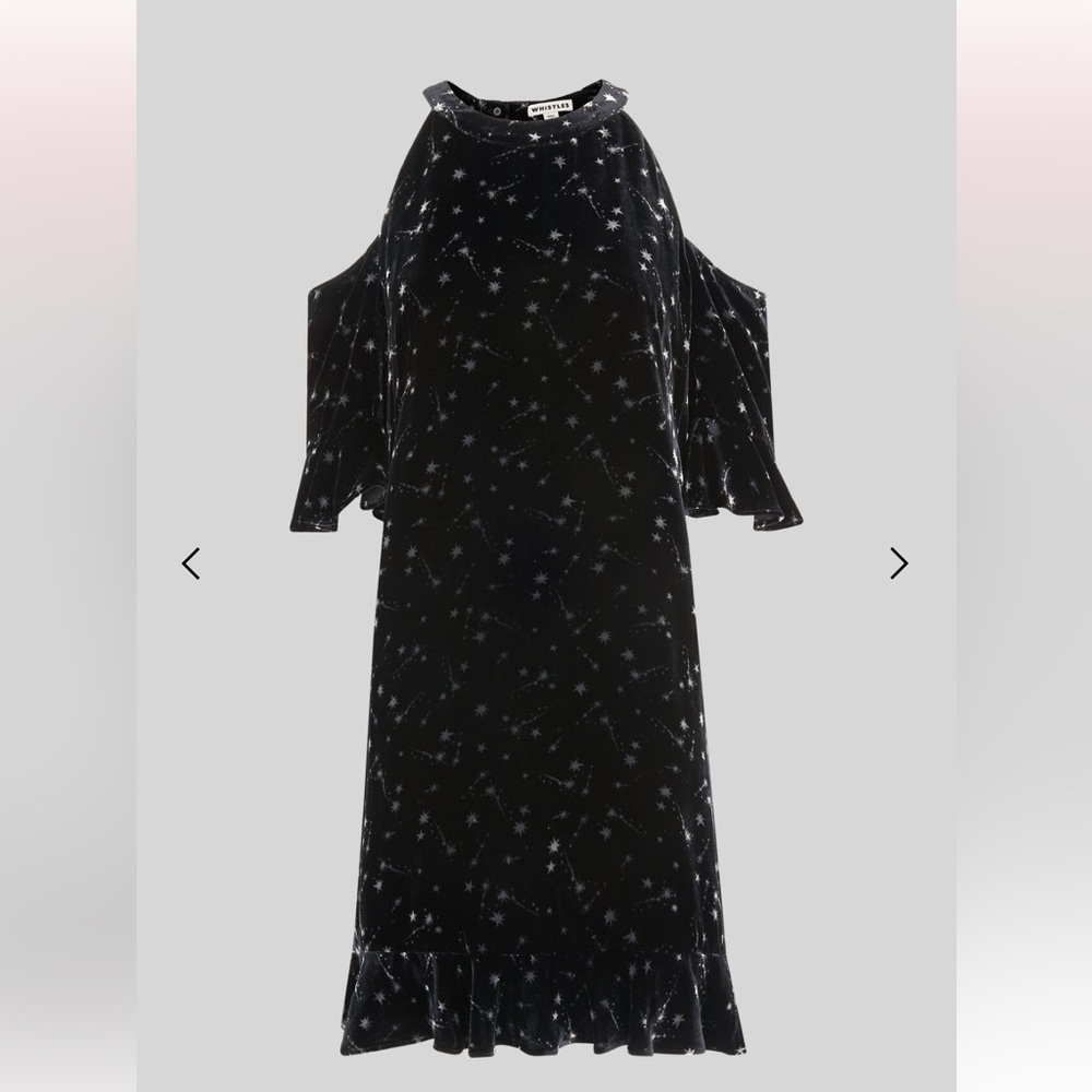Whistles Velvet Constellation Mini Dress
